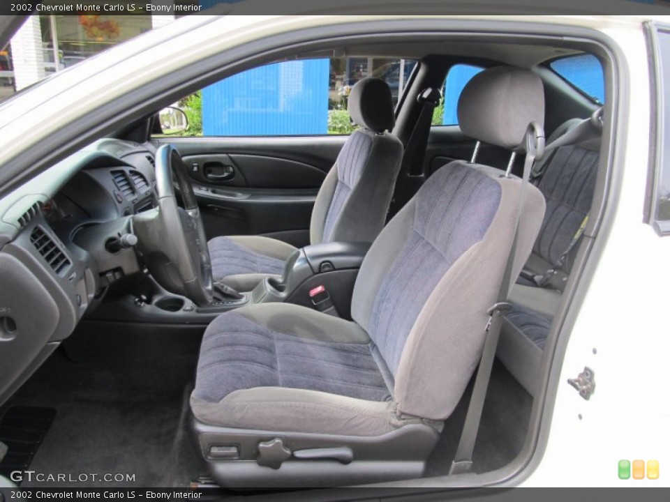 Ebony Interior Front Seat for the 2002 Chevrolet Monte Carlo LS #72992536