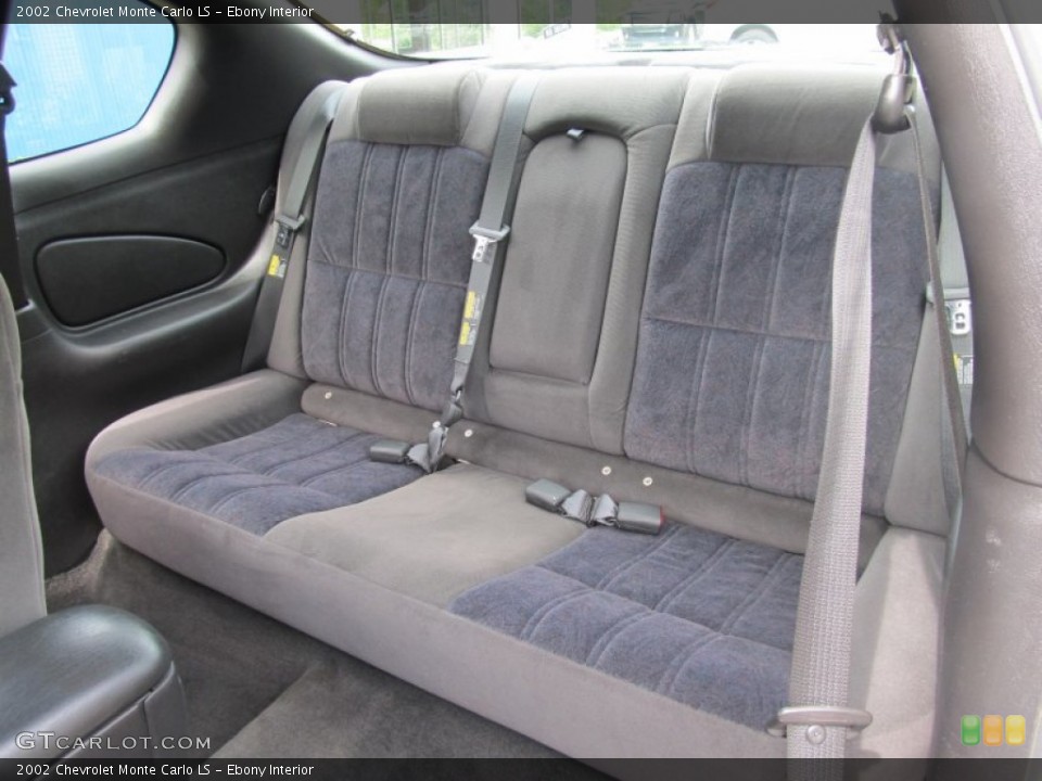 Ebony Interior Rear Seat for the 2002 Chevrolet Monte Carlo LS #72992560