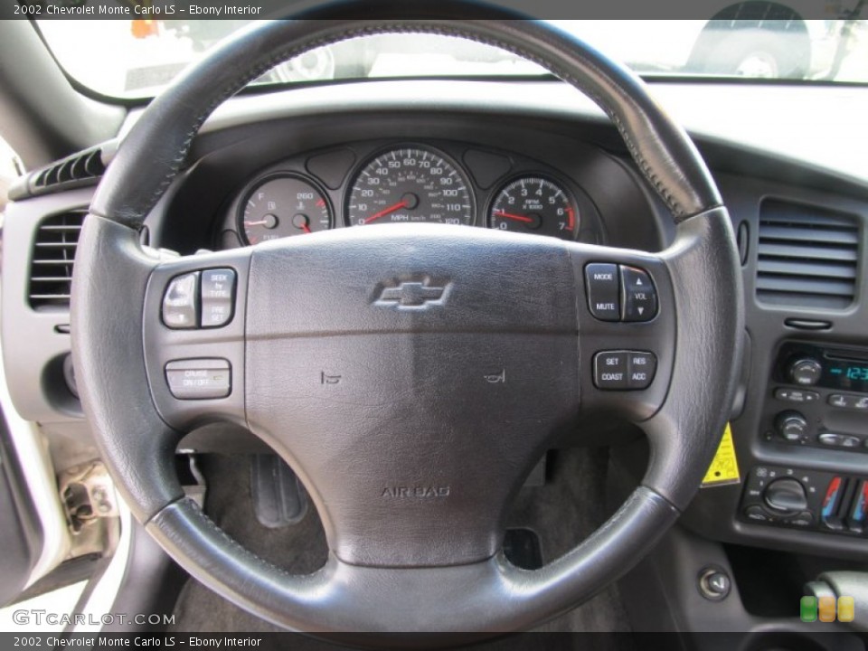 Ebony Interior Steering Wheel for the 2002 Chevrolet Monte Carlo LS #72992584