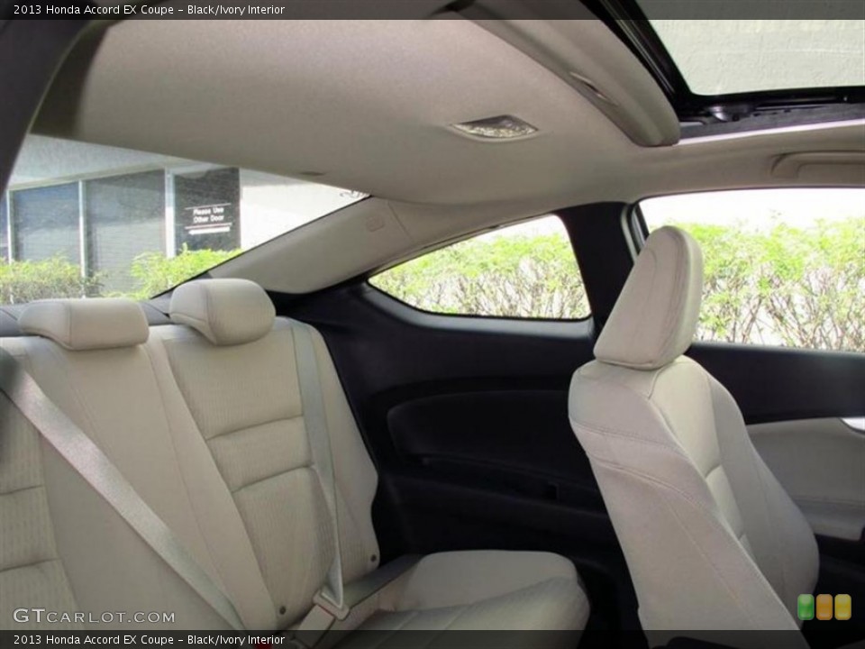Black/Ivory Interior Rear Seat for the 2013 Honda Accord EX Coupe #72993886