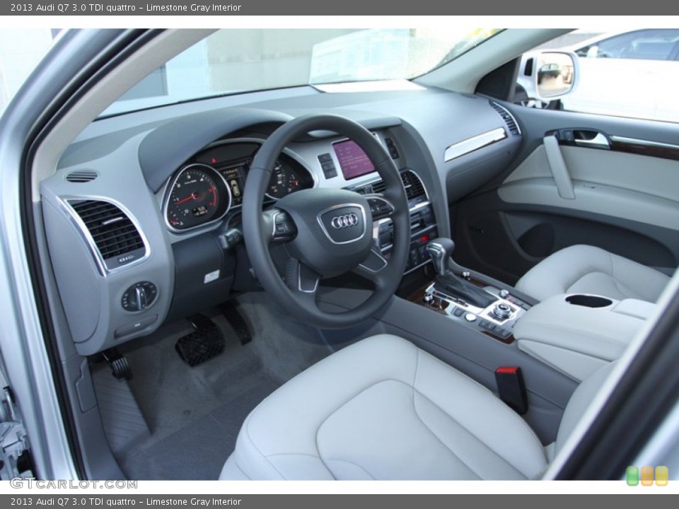 Limestone Gray Interior Prime Interior for the 2013 Audi Q7 3.0 TDI quattro #72994703