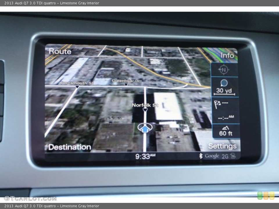 Limestone Gray Interior Navigation for the 2013 Audi Q7 3.0 TDI quattro #72994834