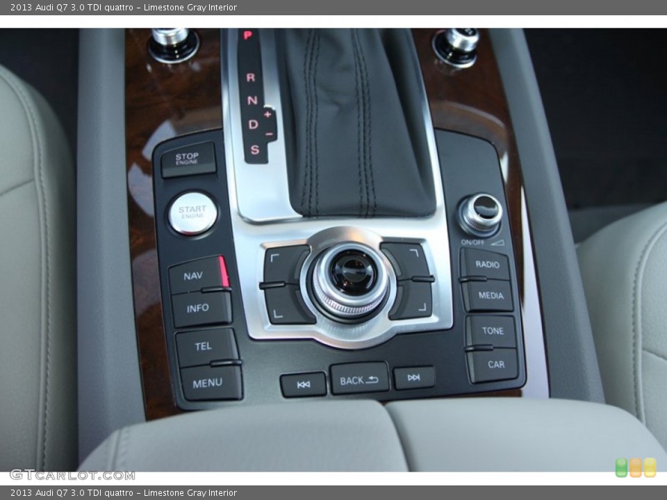 Limestone Gray Interior Controls for the 2013 Audi Q7 3.0 TDI quattro #72994918