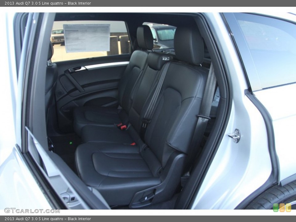 Black Interior Rear Seat for the 2013 Audi Q7 3.0 S Line quattro #72995459