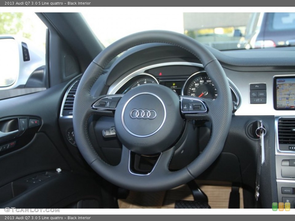 Black Interior Steering Wheel for the 2013 Audi Q7 3.0 S Line quattro #72995557