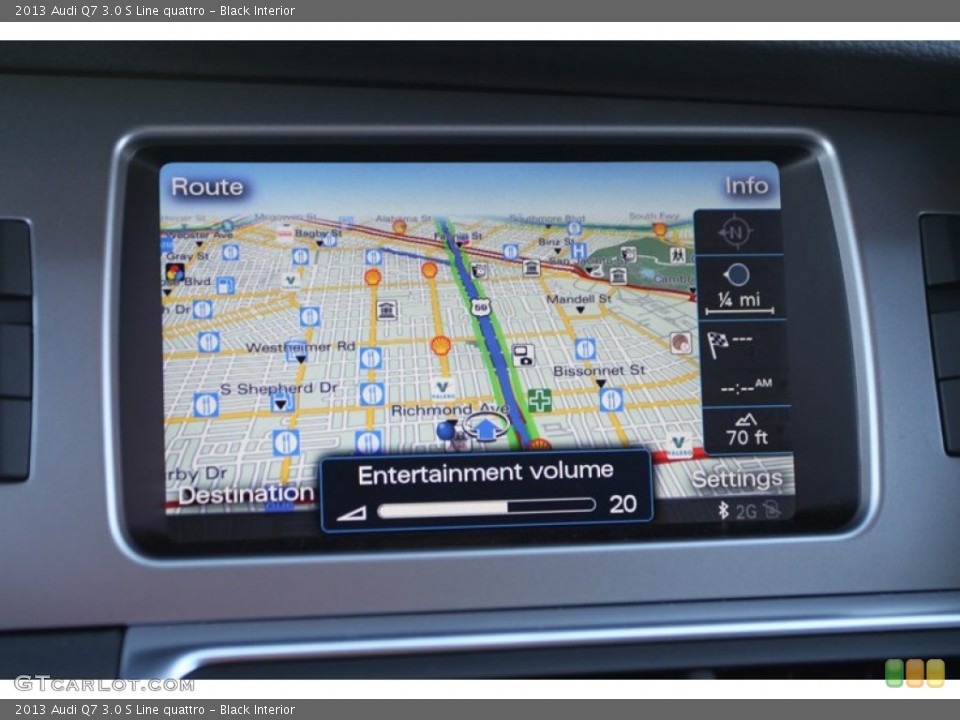 Black Interior Navigation for the 2013 Audi Q7 3.0 S Line quattro #72995581