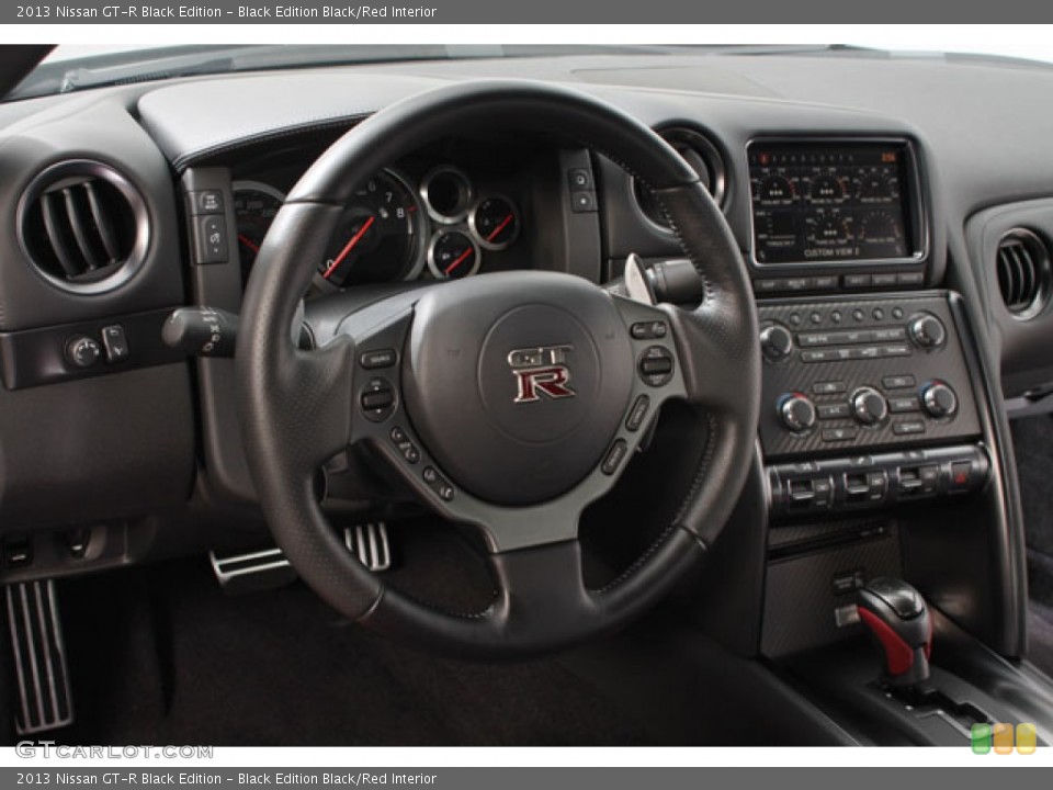 Black Edition Black/Red Interior Steering Wheel for the 2013 Nissan GT-R Black Edition #72998694
