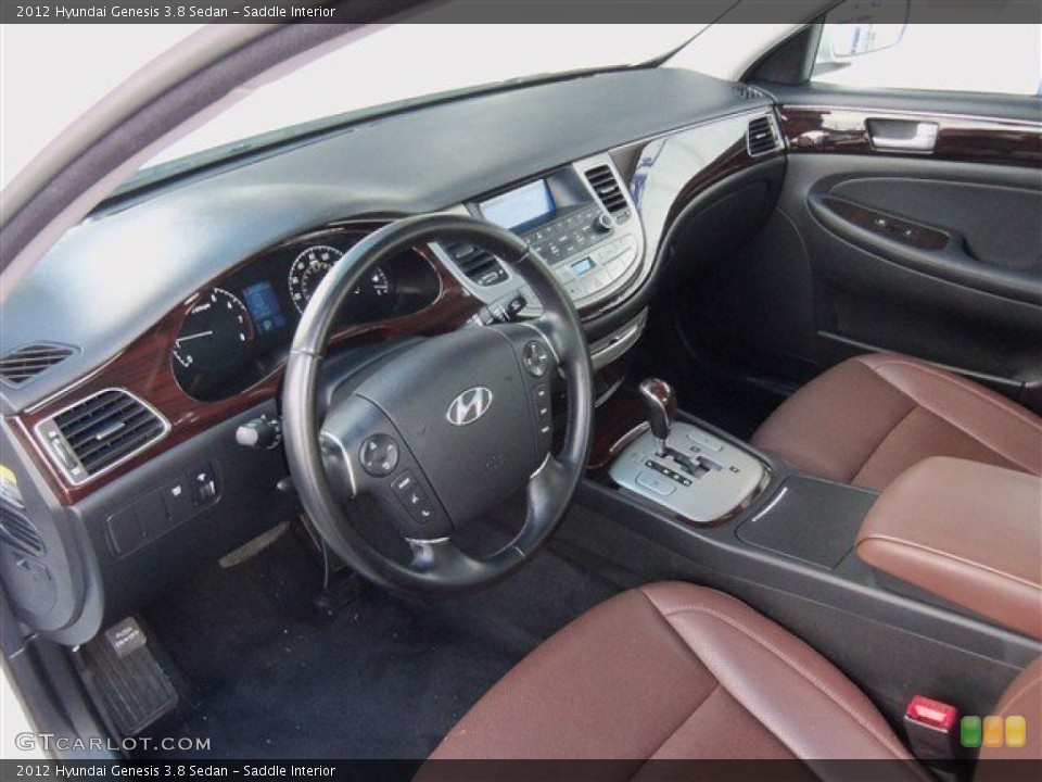 Saddle Interior Prime Interior for the 2012 Hyundai Genesis 3.8 Sedan #72999178