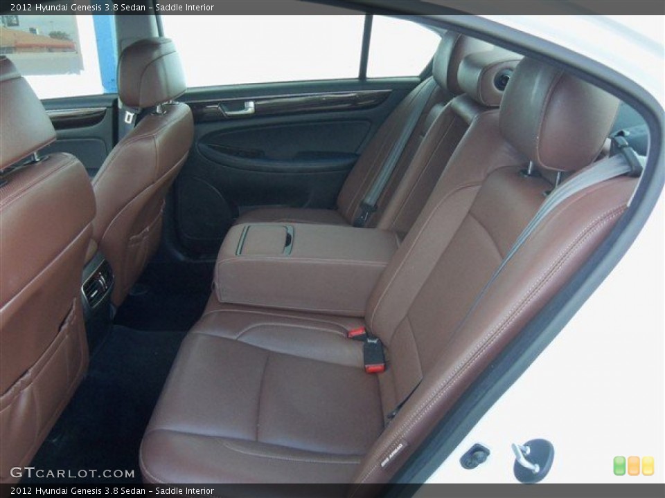 Saddle Interior Rear Seat for the 2012 Hyundai Genesis 3.8 Sedan #72999215