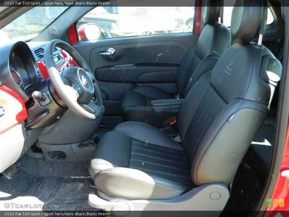 Sport Nero/Nero (Black/Black) Interior Front Seat for the 2013 Fiat 500 Sport #72999508