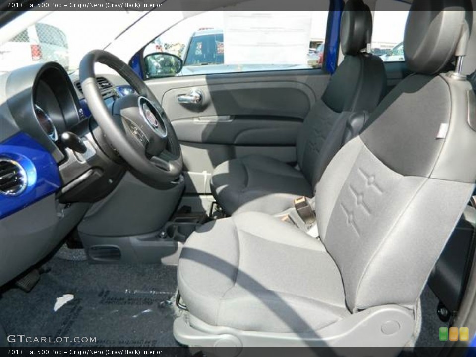 Grigio/Nero (Gray/Black) Interior Front Seat for the 2013 Fiat 500 Pop #73000288