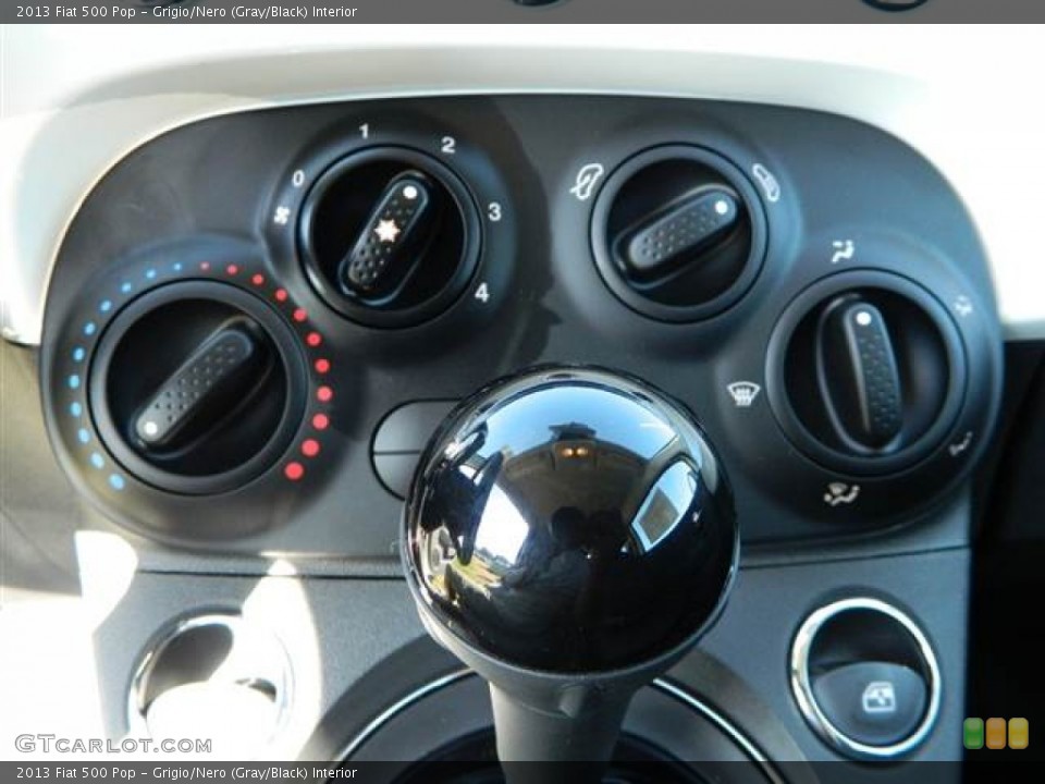 Grigio/Nero (Gray/Black) Interior Controls for the 2013 Fiat 500 Pop #73000753