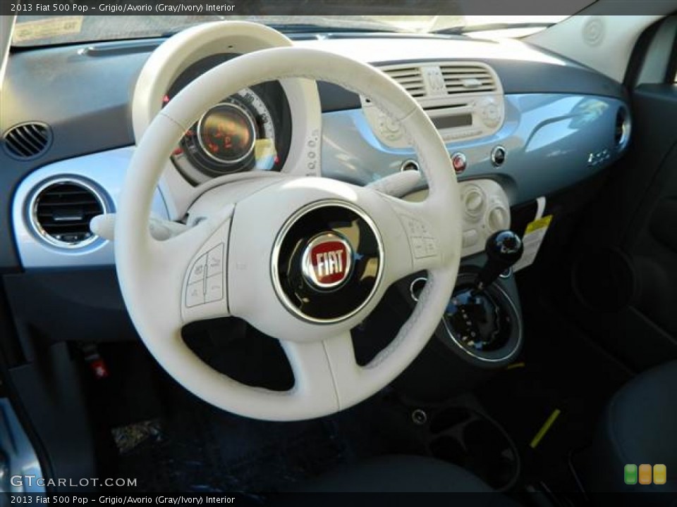Grigio/Avorio (Gray/Ivory) Interior Dashboard for the 2013 Fiat 500 Pop #73001113