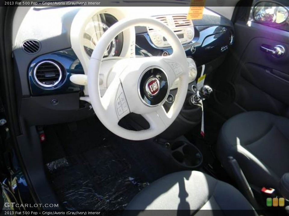 Grigio/Avorio (Gray/Ivory) Interior Dashboard for the 2013 Fiat 500 Pop #73001515