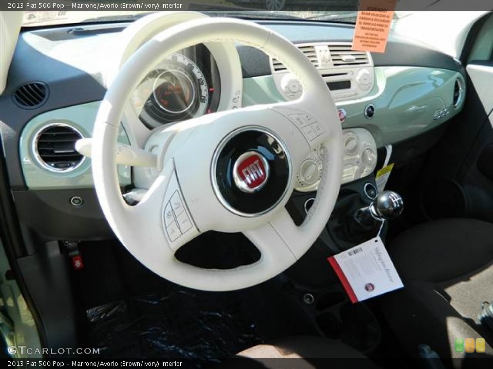Marrone/Avorio (Brown/Ivory) Interior Dashboard for the 2013 Fiat 500 Pop #73001911