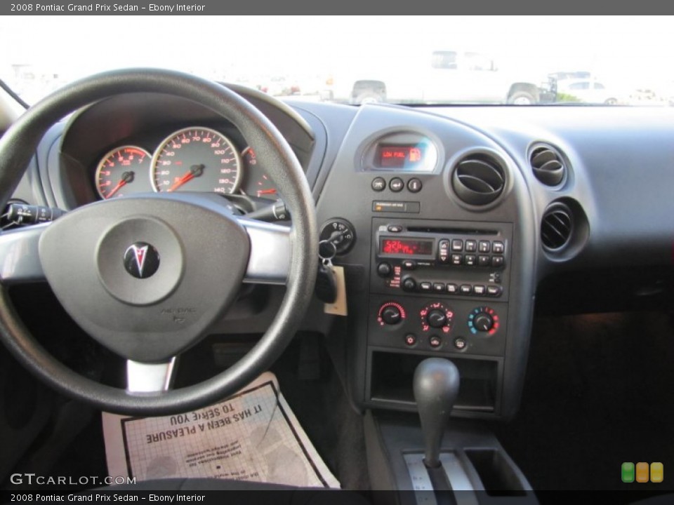 Ebony Interior Dashboard for the 2008 Pontiac Grand Prix Sedan #73002493
