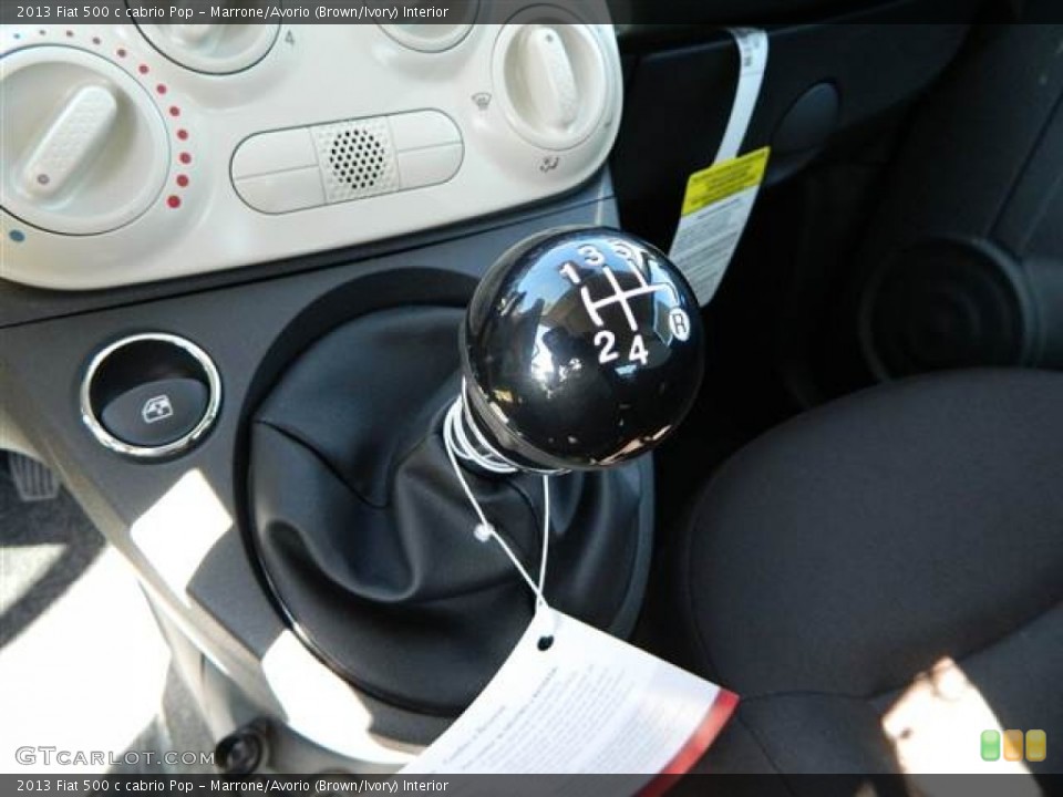 Marrone/Avorio (Brown/Ivory) Interior Transmission for the 2013 Fiat 500 c cabrio Pop #73002691