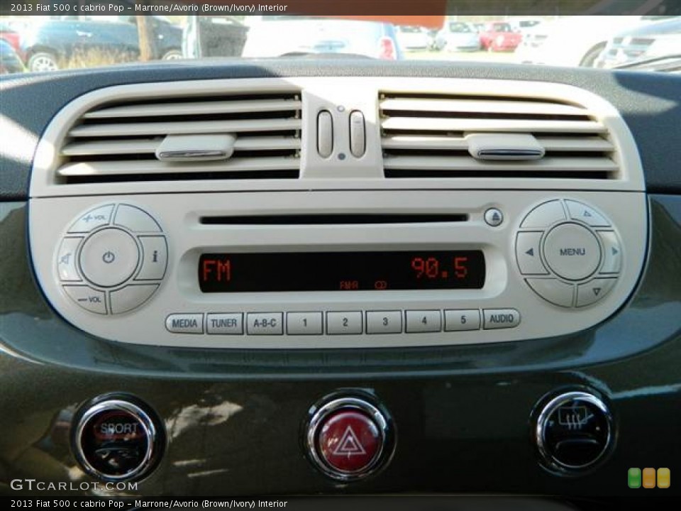 Marrone/Avorio (Brown/Ivory) Interior Audio System for the 2013 Fiat 500 c cabrio Pop #73002736