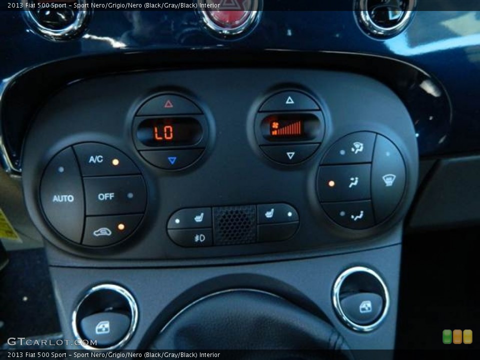 Sport Nero/Grigio/Nero (Black/Gray/Black) Interior Controls for the 2013 Fiat 500 Sport #73003282