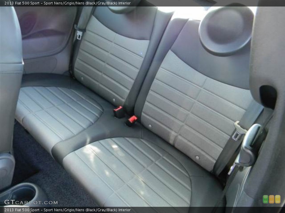 Sport Nero/Grigio/Nero (Black/Gray/Black) Interior Rear Seat for the 2013 Fiat 500 Sport #73003486