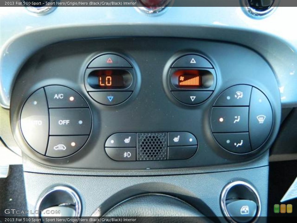 Sport Nero/Grigio/Nero (Black/Gray/Black) Interior Controls for the 2013 Fiat 500 Sport #73003885