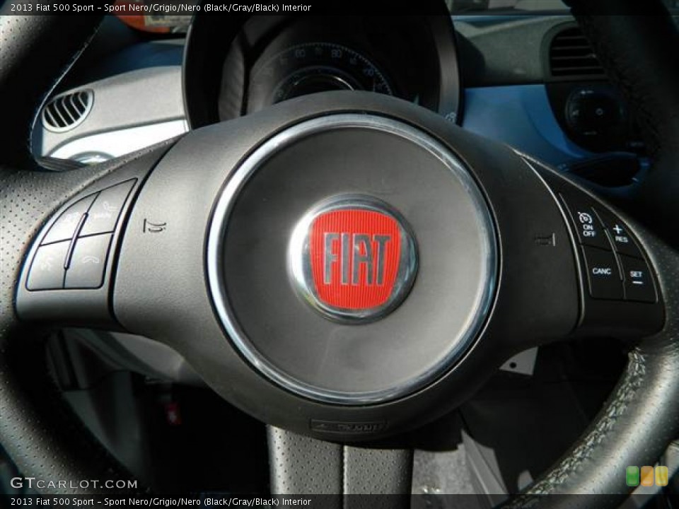 Sport Nero/Grigio/Nero (Black/Gray/Black) Interior Controls for the 2013 Fiat 500 Sport #73003923