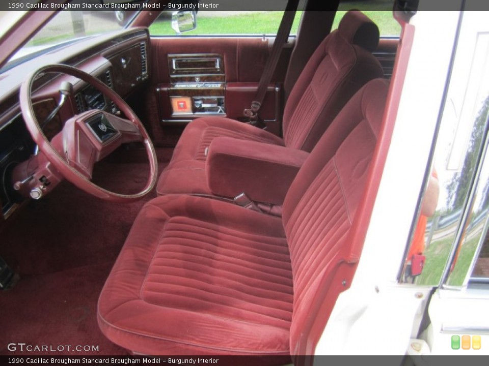 Burgundy Interior Front Seat for the 1990 Cadillac Brougham  #73003951