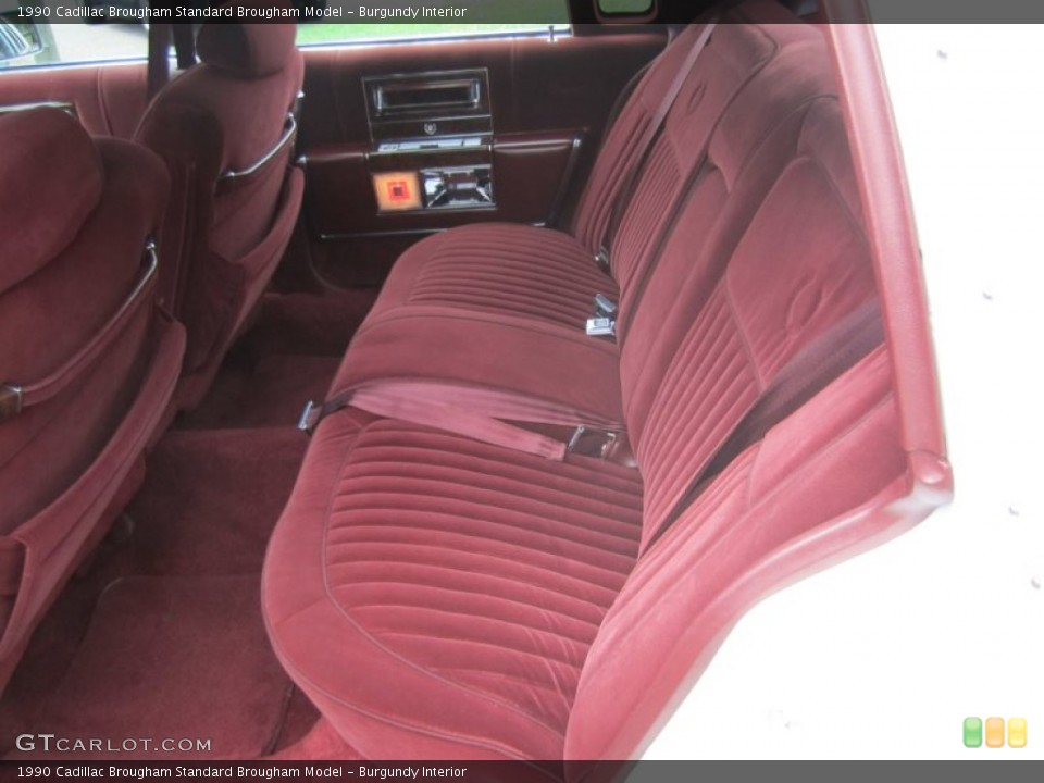Burgundy Interior Rear Seat for the 1990 Cadillac Brougham  #73004047