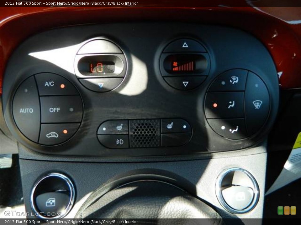 Sport Nero/Grigio/Nero (Black/Gray/Black) Interior Controls for the 2013 Fiat 500 Sport #73004119