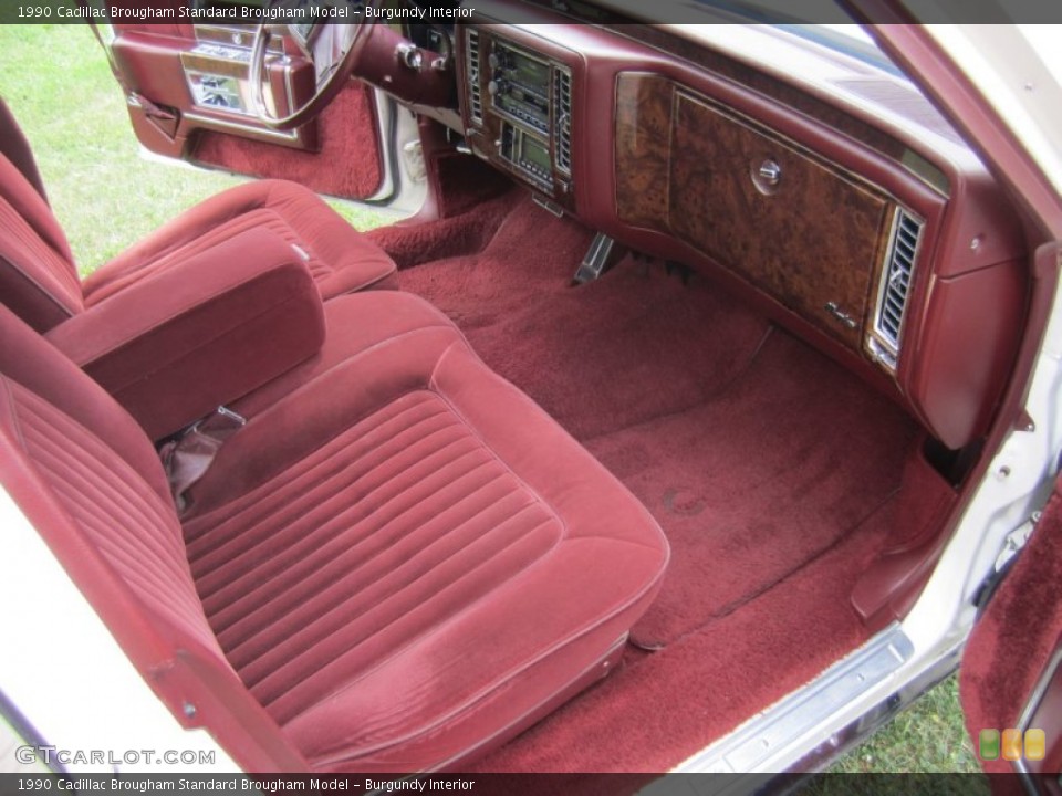 Burgundy Interior Photo for the 1990 Cadillac Brougham  #73004191