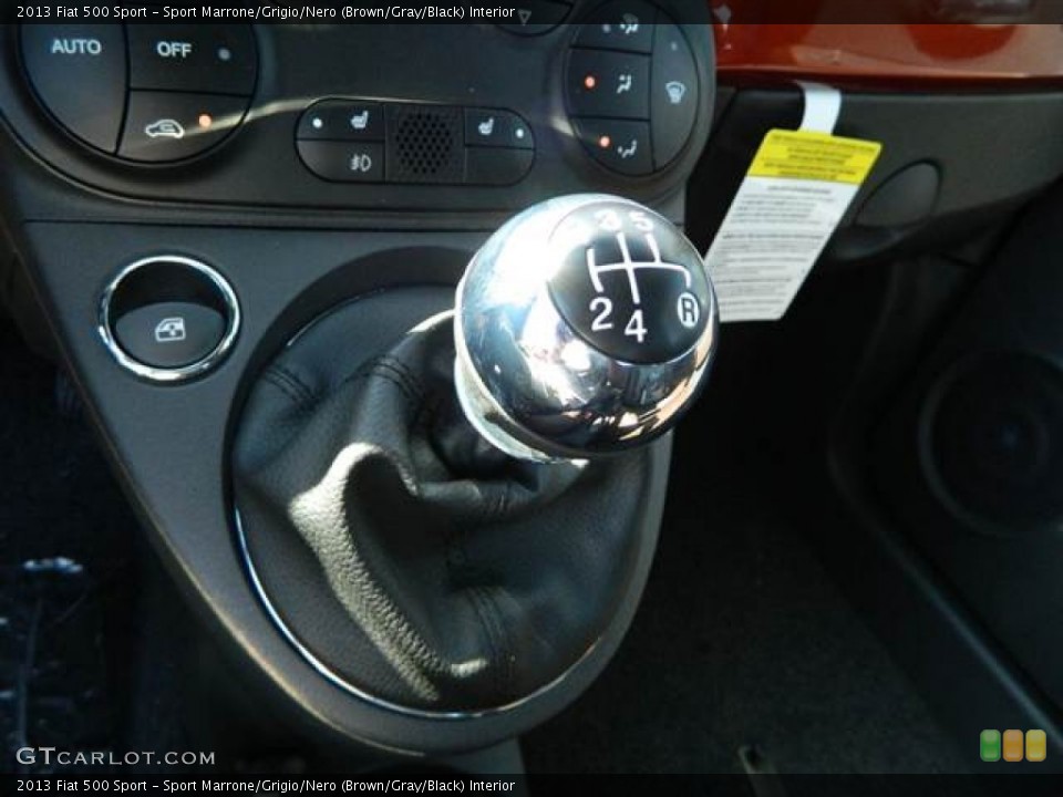 Sport Marrone/Grigio/Nero (Brown/Gray/Black) Interior Transmission for the 2013 Fiat 500 Sport #73004313
