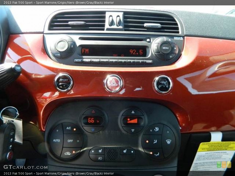 Sport Marrone/Grigio/Nero (Brown/Gray/Black) Interior Controls for the 2013 Fiat 500 Sport #73004330