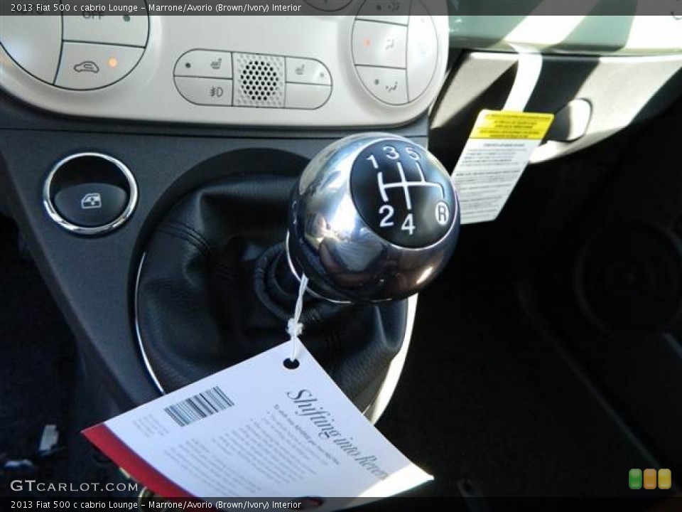 Marrone/Avorio (Brown/Ivory) Interior Transmission for the 2013 Fiat 500 c cabrio Lounge #73004694