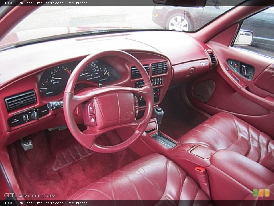 Red Interior Prime Interior for the 1996 Buick Regal Gran Sport Sedan #73004836