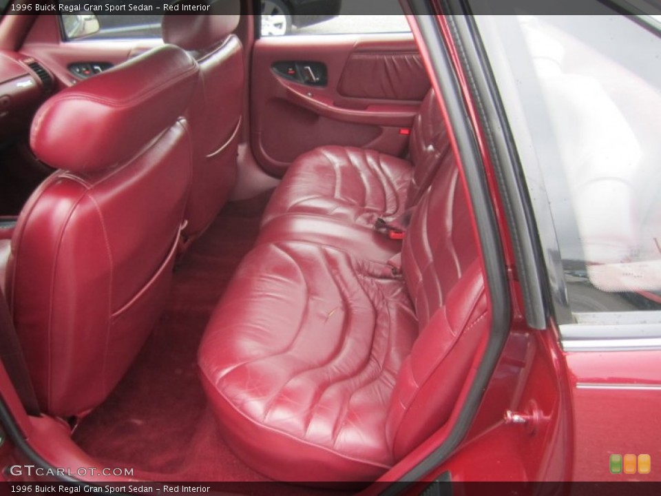 Red Interior Rear Seat for the 1996 Buick Regal Gran Sport Sedan #73004881