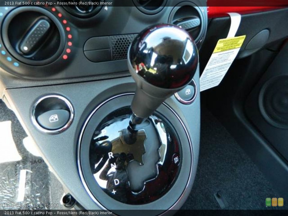 Rosso/Nero (Red/Black) Interior Transmission for the 2013 Fiat 500 c cabrio Pop #73004896