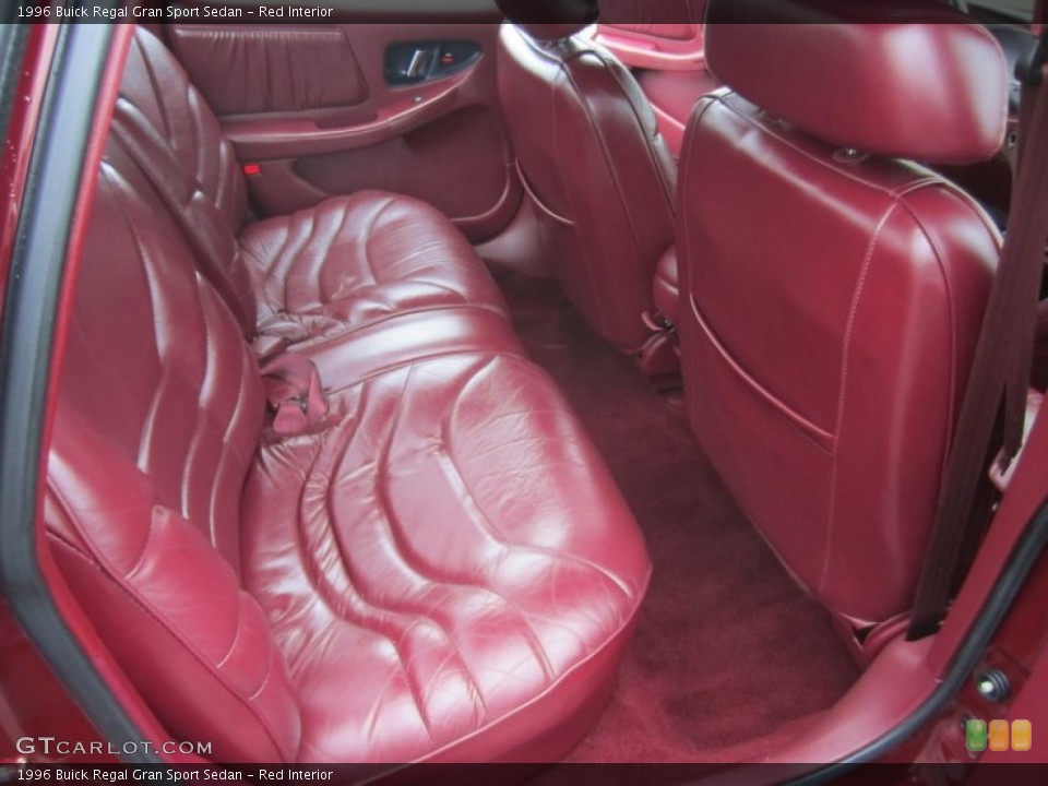 Red Interior Rear Seat for the 1996 Buick Regal Gran Sport Sedan #73004925