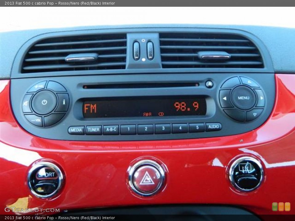 Rosso/Nero (Red/Black) Interior Audio System for the 2013 Fiat 500 c cabrio Pop #73004941