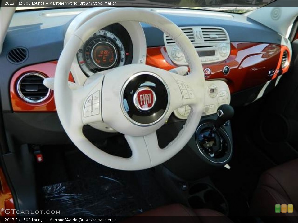 Marrone/Avorio (Brown/Ivory) Interior Dashboard for the 2013 Fiat 500 Lounge #73005108