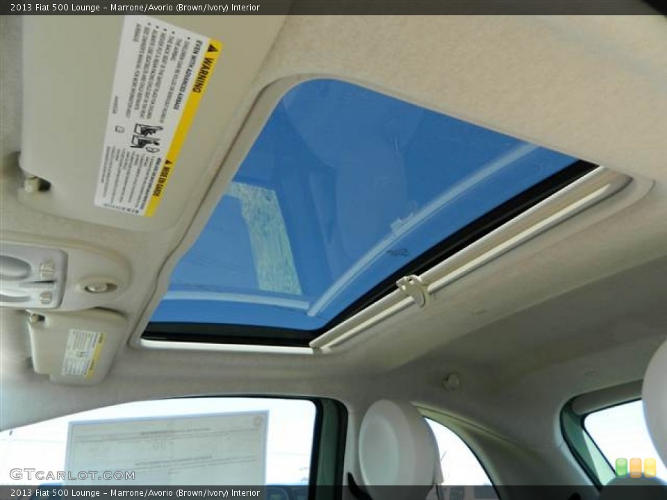 Marrone/Avorio (Brown/Ivory) Interior Sunroof for the 2013 Fiat 500 Lounge #73005310