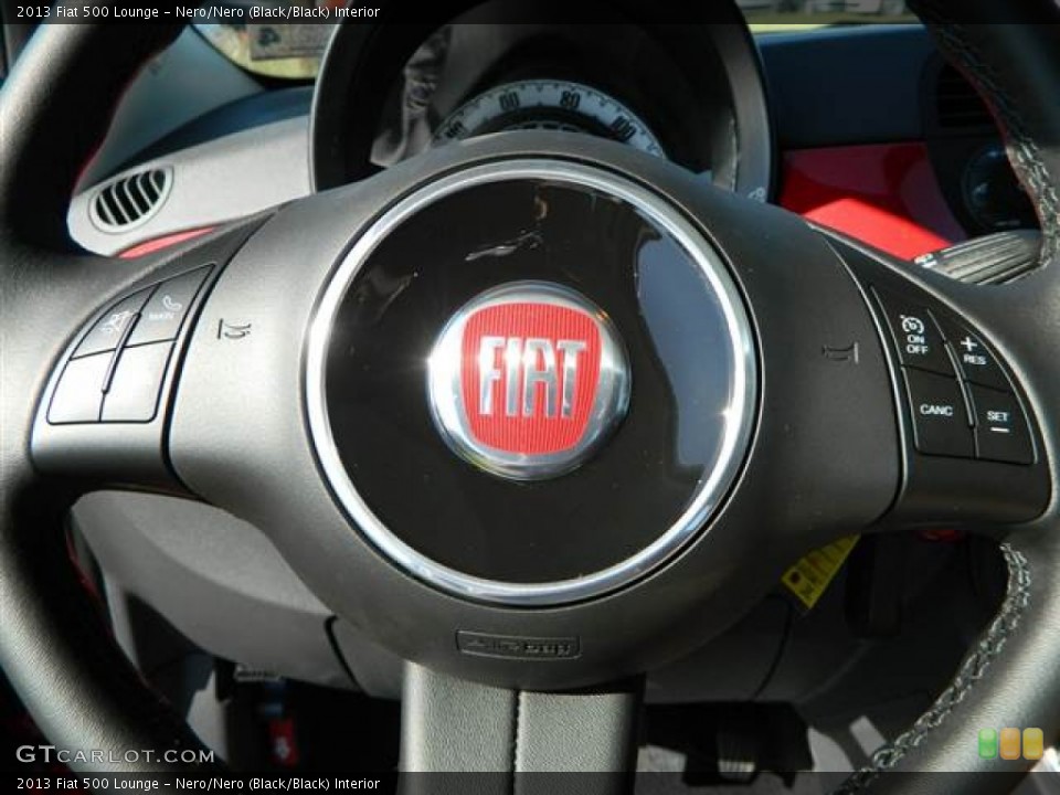 Nero/Nero (Black/Black) Interior Controls for the 2013 Fiat 500 Lounge #73005547