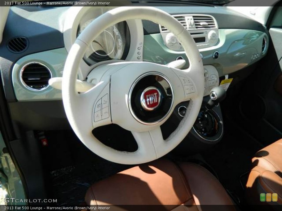 Marrone/Avorio (Brown/Ivory) Interior Dashboard for the 2013 Fiat 500 Lounge #73005715
