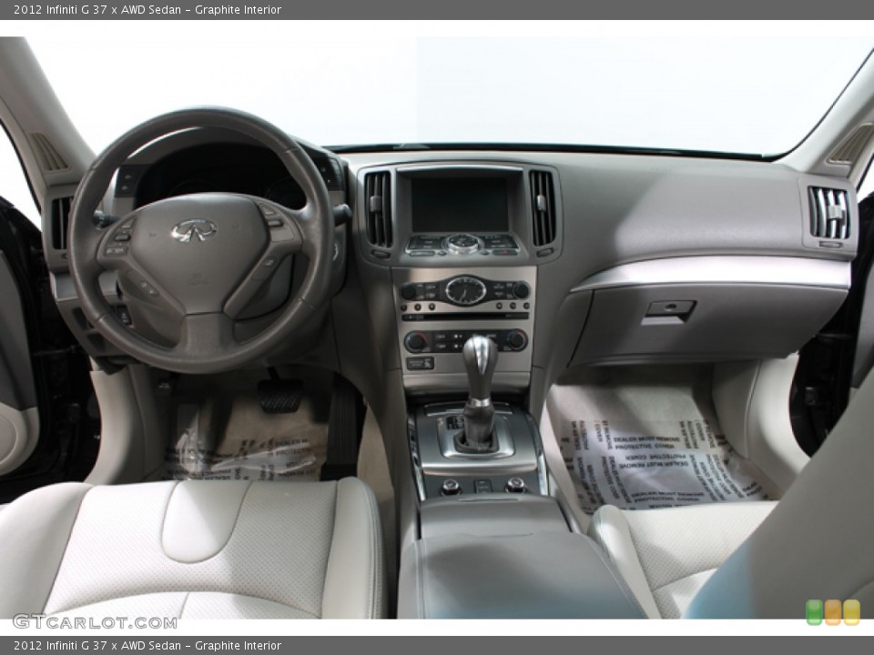 Graphite Interior Dashboard for the 2012 Infiniti G 37 x AWD Sedan #73005775