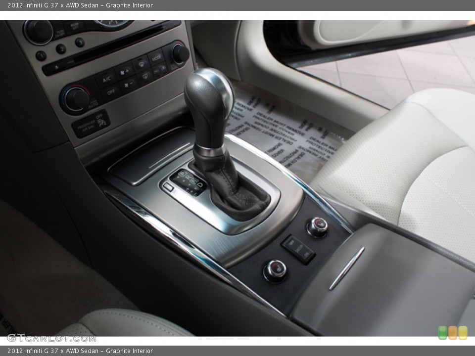 Graphite Interior Transmission for the 2012 Infiniti G 37 x AWD Sedan #73005943