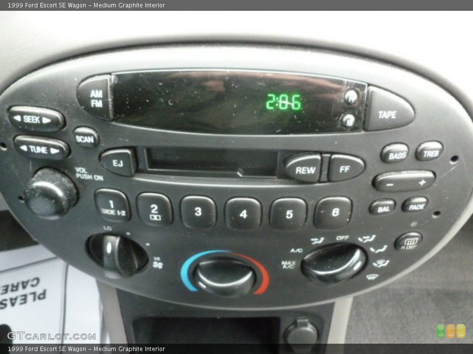 Medium Graphite Interior Controls for the 1999 Ford Escort SE Wagon #73005982