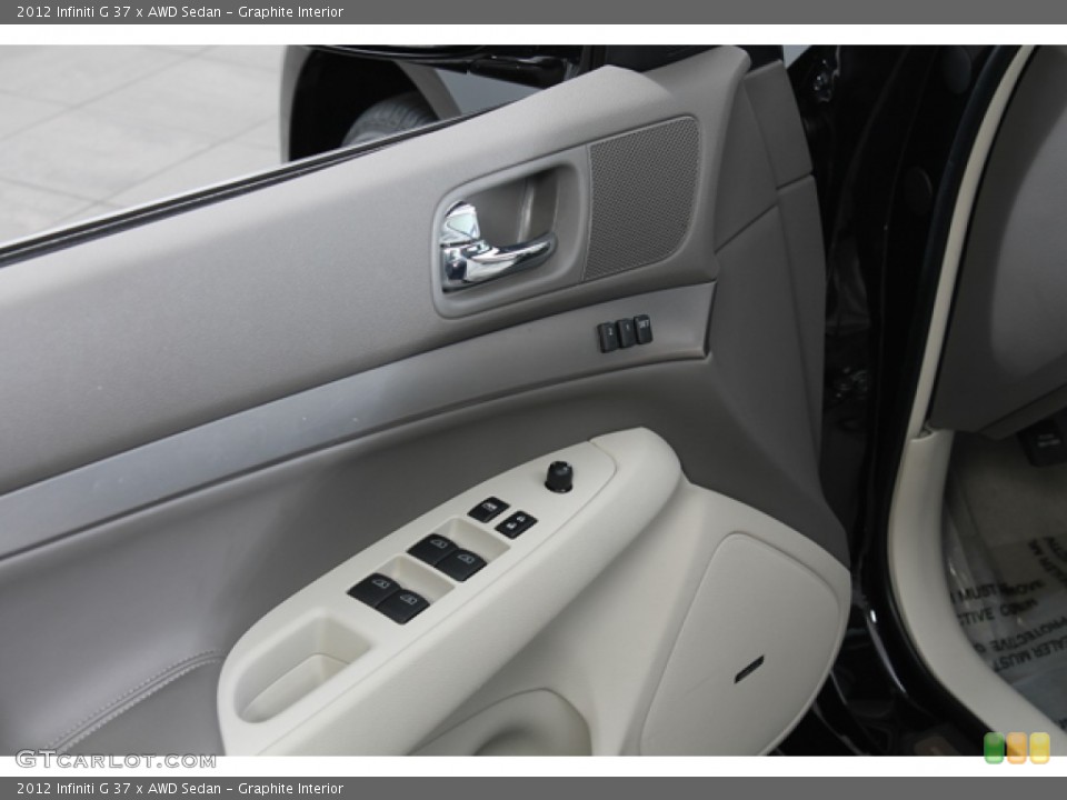 Graphite Interior Controls for the 2012 Infiniti G 37 x AWD Sedan #73006072
