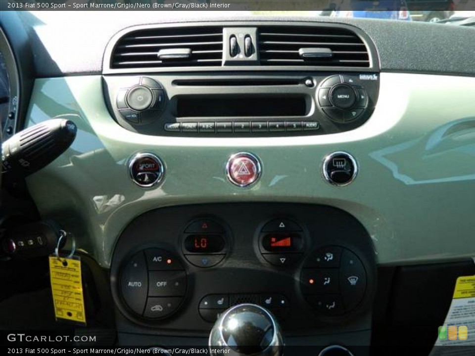 Sport Marrone/Grigio/Nero (Brown/Gray/Black) Interior Controls for the 2013 Fiat 500 Sport #73006207