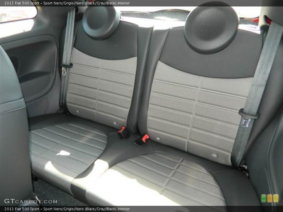 Sport Nero/Grigio/Nero (Black/Gray/Black) Interior Rear Seat for the 2013 Fiat 500 Sport #73006382