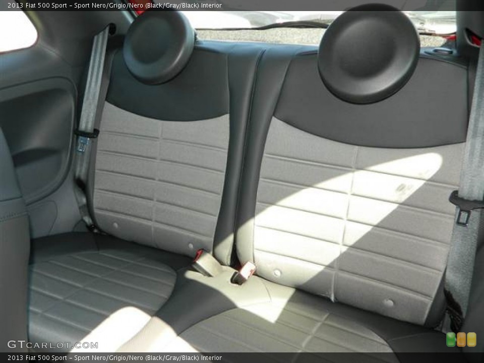 Sport Nero/Grigio/Nero (Black/Gray/Black) Interior Rear Seat for the 2013 Fiat 500 Sport #73006618