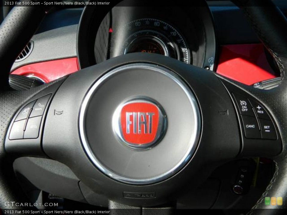 Sport Nero/Nero (Black/Black) Interior Controls for the 2013 Fiat 500 Sport #73007032